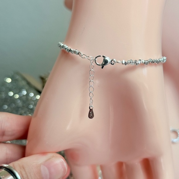 ⚜️❤️‍🔥 S925 Silver Beaded Bracelet With Faux Pearl 💫 - Picture 7 of 9